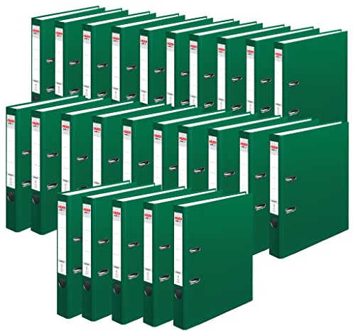 Herlitz 5450507 Ordner maX.file protect (A4, 5 cm, mit Einsteckrückenschild), grün, 25 Stück