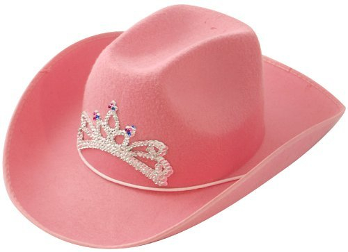 HENBRANDT Rosa Cowboyhut mit Tiara auf der Vorderseite