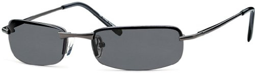 BEZLIT Rechteckbrille Herren Sonnenbrille Streetfighter Fliegerbrille Sportlich B414 Schwarz Eloxiert