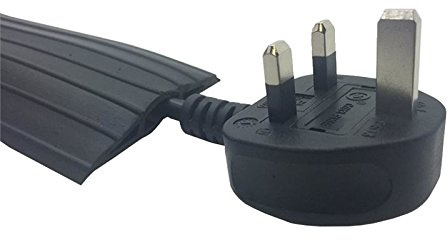 Zexum® Black Heavy Duty Rubber Cable Tidy Floor Protector Trunking Cover for