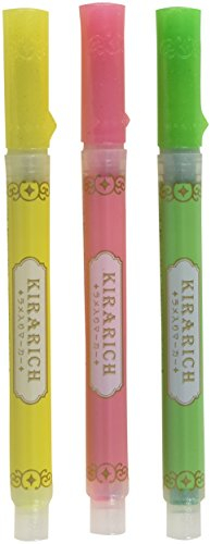 Zebra Glitzer Textmarker, kirarich, 3 Stück (wks18–3 C)