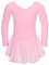 tanzmuster ® Ballettkleid Mädchen Langarm - Anna - aus weichem Baumwollstoff mit Glitzersteinen und Chiffon Röckchen fürs Kinder Ballett Ballettbodyin rosa, Größe:116/122