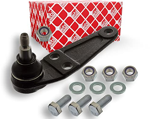 febi bilstein 14755 Traggelenk mit Schrauben, Unterlegscheiben und Sicherungsmuttern, 1 Stück