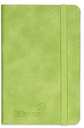Silvine A6 Executive Soft Feel Notebook Green. 160 Pages (80 Sheets) Ruled 7mm feint. Ref 196G