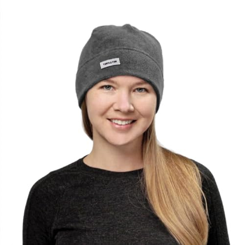 Turtle Fur Fleece Winter Beanie for Men and Women, Charcoal