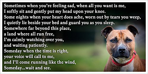 Staffordshire Bull Terrier Staffy bereavement pet dog loss Flexible Fridge Magnet Memorial - Someday