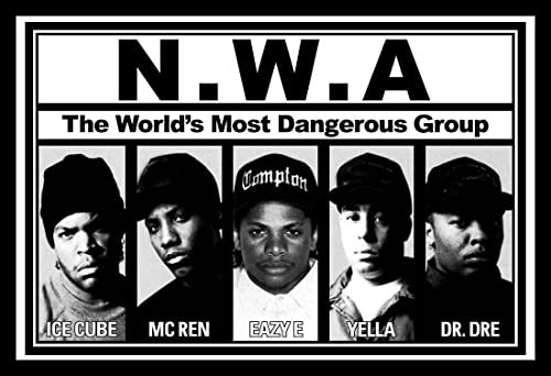 buyartforless Gerahmtes Poster, Motiv: N.W.A. Lineup, 91 x 61 cm