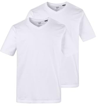 JP 1880 Hommes Grandes Tailles L-8XL Tee Shirt col Rond en Coton Blanc 6XL 702558 20-6XL