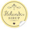 24 STICKER: Holunder Sirup  24 Edle Etiketten im Retro-Vintage-Style in zartem gelb mit Herz • Format 4 cm, rund, matt für selbst gemachten Holundersirup für Gastgeschenke, Geburtstage, Hochzeit