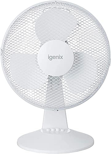 Igenix DF1210 Portable Fan, 12-Inch, 35 W, White (2)