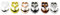 Paracordforyou 1-2-5-10-50 Stück-Anker Verschluß, 19x14 mm, Zierverschluss, 6 Farben (10x, Gold)