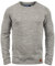 Blend BHDan Herren Strickpullover Feinstrick Pullover mit Rundhalsausschnitt Baumwollmischung Label-Patch Regular fit, Größe:XXL, Farbe:Zink Mix (70815)