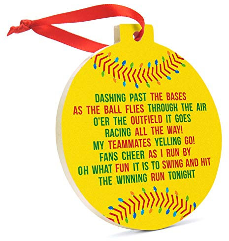 ChalkTalkSPORTS Softball rundes Keramik-Ornament | Jingle All The Way