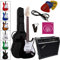 ELEKTROGITARRE - FARBAUSWAHL - E-GITARRE - IM SET MIT 45WATT VERSTÄRKER - TASCHE - BAND - SAITEN - 3xPIK - GW25 (E-Gitarre matt-schwarz)