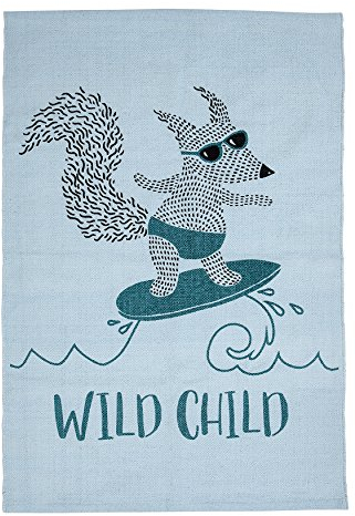 Bloomingville A32706176 Teppich Surfing Fox Blau