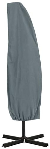 HBCOLLECTION Housse pour Parasol déporté excentré Polyester Premium avec Tige Hauteur 280cm (Gris)