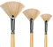Paint Brush Set 3 pcs Artist Fan Brush Wooden Long Handle Painting Brush for Oil Paint Acrylic Paint Watercolor Paint.