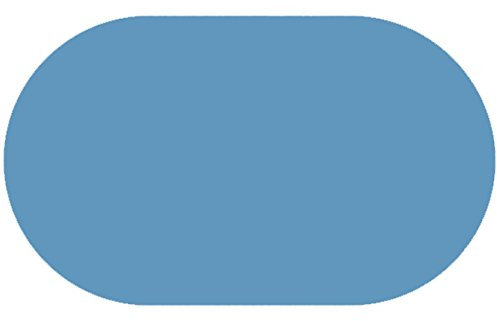 Lacktischdecke Tischdecke Wachstuch Wachstischdecke Rund Oval Größe und Farbe wählbar Türkis Hellblau Oval ca. 140 x 220 cm abwaschbare Gartentischdecke