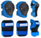 Kinder Protektorenset, COOLGOEU Kinder Schoner-Set Knieschoner, Ellenbogenschoner und Handgelenkschoner Protektoren für Inlineskates, Rollerblades, Skateboard oder Fahrrad (Blau)