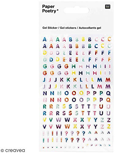 Stickers Gel Letters Sorted Multi