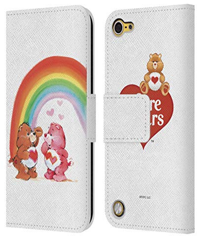 Head Case Designs Offizielle Care Bears Rainbow Klassisches Leder Brieftaschen Handyhülle Hülle Huelle kompatibel mit Apple iPod Touch 5G 5th Gen