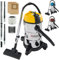 AREBOS Aspirateur Industriel | Aspirateur Eau et Poussière | Aspirateur Sec et Humide | 5en1 | 1300W | 30L | Acier Inoxydable | Fonction de soufflage | Jaune