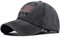 Baseballkappe mit amerikanischer Flagge, Vintage-Design, gewaschen, Baumwolle, verstellbar, Trucker, Unisex - Schwarz -