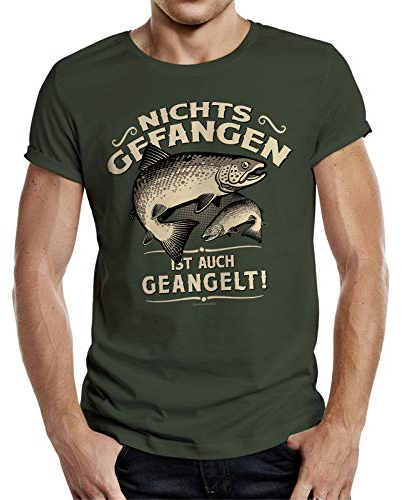 Geschenk T-Shirt für Angler: Nichts gefangen ist auch geangelt 3XL Nr.6463