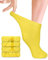 Fiera Besa Diabetiker Socken Damen mit Lycra, 4 Paar, Knöchelhoch Bambus Socken, Superweiche, Dünne und ohne Naht Bambussocken für den Alltag, 35-38 und 39-42 mit 18 Farben (35-38, Gelb)