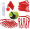 100 Stücke Rasentrimmer Messer Rot Ersatzmesser Rasentrimmer Kunststoff Rasenmäherklinge Rasentrimmer für Florabest FRTA 20 A1 Fat 18B2 Fat 18B3 Zubehör, Kleines Loch 5mm, großes Loch 10mm (83X10X5mm)