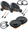 Kit 6 Casse Compatibile con Fiat 500 dal 2008 Con Adattatori E Supporti Altoparlanti Hertz ANTERIORE e POSTERIORE dsk 165.3 DCX 165