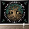 Life Tree Tapisserie Wandbehang – Bohemian Hippie Wunschbaum Tapisserie psychedelic Wandteppich mystisch ästhetisch Wandteppich für Wohnzimmer Schlafzimmer (Tree of Life Moon Phase, S) (94 x 71 cm)
