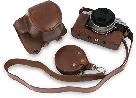 Rieibi Z fc Zfc Kameratasche PU-Leder mit Gurt für Nikon Z fc Zfc 28 mm f/2.8 SE, 16-50 mm f/3.5-6.3 Objektiv