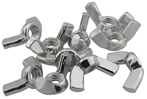 Wing Nuts YHXiXi 40pcs 1/4-20 Fastening Parts Wing Nuts Zinc Plated Hand Tighten Nut Butterfly Wing Nuts