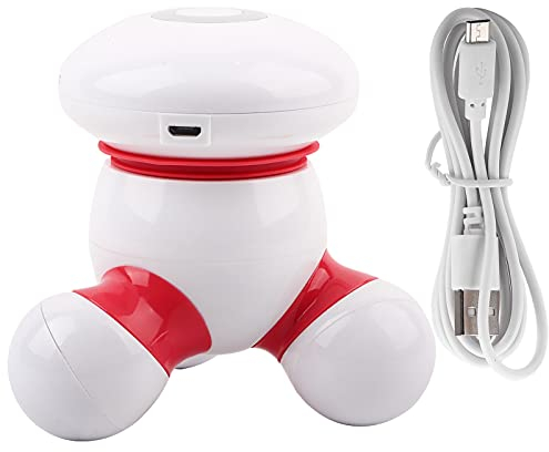 Elektronisches USB-Hand-Mini-Körpermassagegerät für Rücken, Nacken, Arme und Beine, Sanftes Vibrationsmassagegerät mit LED-Licht
