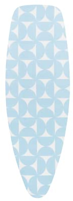 Brabantia - Bügelbrettbezug D - 135 x 45 cm - Komplettset aus 100% Baumwollbezug & 8 mm Schaumstoffunterlage - Für Bügeleisen & Dampfbügeleisen - Mit Kordelbinder & Stretch-System - Fresh Breeze