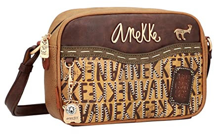 Anekke Canada Damen Mittelgroß Handtasche Personalisierte Mehrfarbige Buchstaben Reißverschluss Saddle