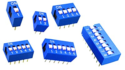 10PCS Slide Type Switch Module 2.54mm Position Way DIP Snap Switch Pitch Toggle Switch Compatible PCB 8PIN 6PIN,Blue,10Way