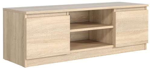 meble masztalerz TV Schrank Eiche-Sonoma Matt mit 2 Ablagen und 2 Türen, 160 cm, Lowboard, Stehender RTV Schrank, Wohnzimmer Möbel