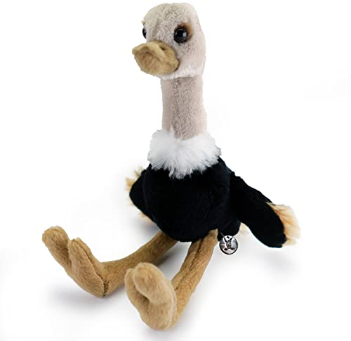 Strauß Kuscheltier Vogel sitzend Plüsch Laufvogel Caruso