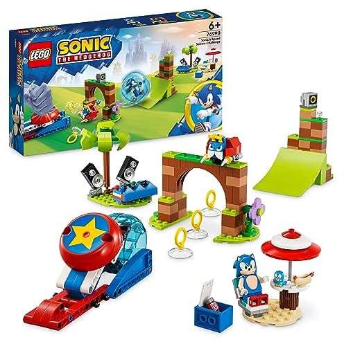 LEGO Sonic the Hedgehog Sonic's Speed Sphere Challenge Set, Buildable Toy Game with 3 Characters incl. a Moto Bug Badnik Figure for Kids Age 6+