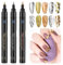 3 Farb 3d Nagelkunststifte Set, Kalolary Nagellack Stifte Nagelpunkt Graffiti Punktspitzen Zeichnen Malerei Liner Pinsel für DIY Nail Art Beauty Adorn Maniküre Werkzeuge