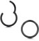 Longita 2 Stück Nasenpiercing Ring, 316L Chirurgenstahl Nasenring, 16G Septum Clicker Ring, Helix Conch Knorpel Tragus Piercing Ohr Innendurchmesser 11MM Schwarz