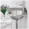 Fregadero Cocina Fregadero Basi Triangular de Acero Inoxidable, Fregadero de Esquina montado en la Pared, Lavabo con desagüe y bajante para Hotel/Baño/Club
