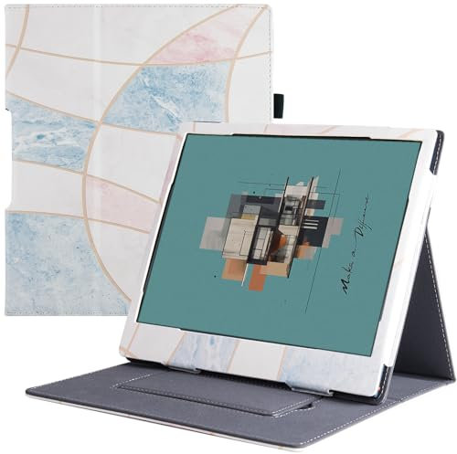 BOZHUORUI Funda con función atril para tablet Onyx Boox Note Air3/Note Air3 C/Boox Note Air2/Note Air2/Note Air2 Plus de 10.3 pulgadas, funda de piel sintética con correa de mano y apagado y encendido