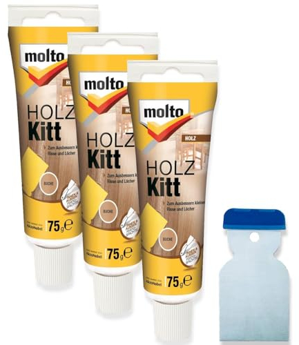 3x Molto Holzkitt 75 g Set Reparaturspachtel