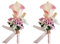 Wisafory 1 Stück Hochzeit Boutonniere Calla Lily Ansteckblume mit Sicherheitsnadel Künstliche Blumen Brosche Handarbeit Corsage Knopfloch Blume Hochzeitsanstecker für Bräutigam Braut Rosa
