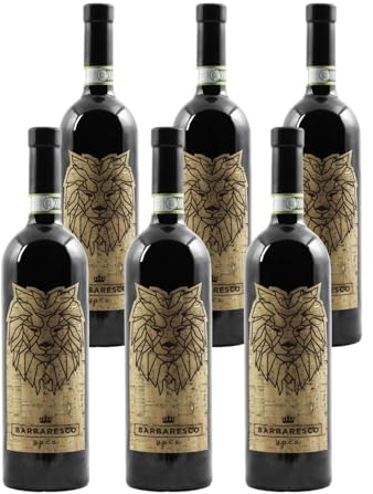 6 bottiglie di BARBARESCO DOCG 2019 Lebòn Vino rosso 0,75 l - pregiata etichetta in sughero (6x750 ml)