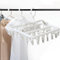 Tendedero de calcetín, tendedero de ropa para colgar con 32 pinzas, tendedero, secadora plegable, secadora de ropa interior para calcetines, ropa interior, calzado, guantes, sombreros (blanco)