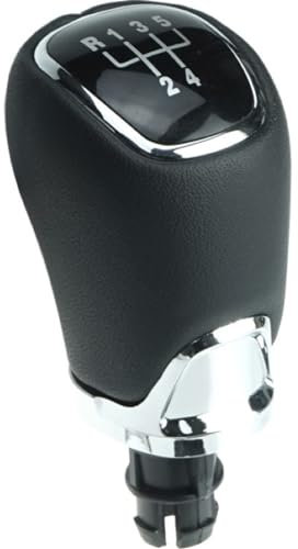 Newtown2700-parts Schaltknauf Schalthebel schwarz Chrom Leder kompatibel für Skoda Octavia Yeti Superb 6 Gang